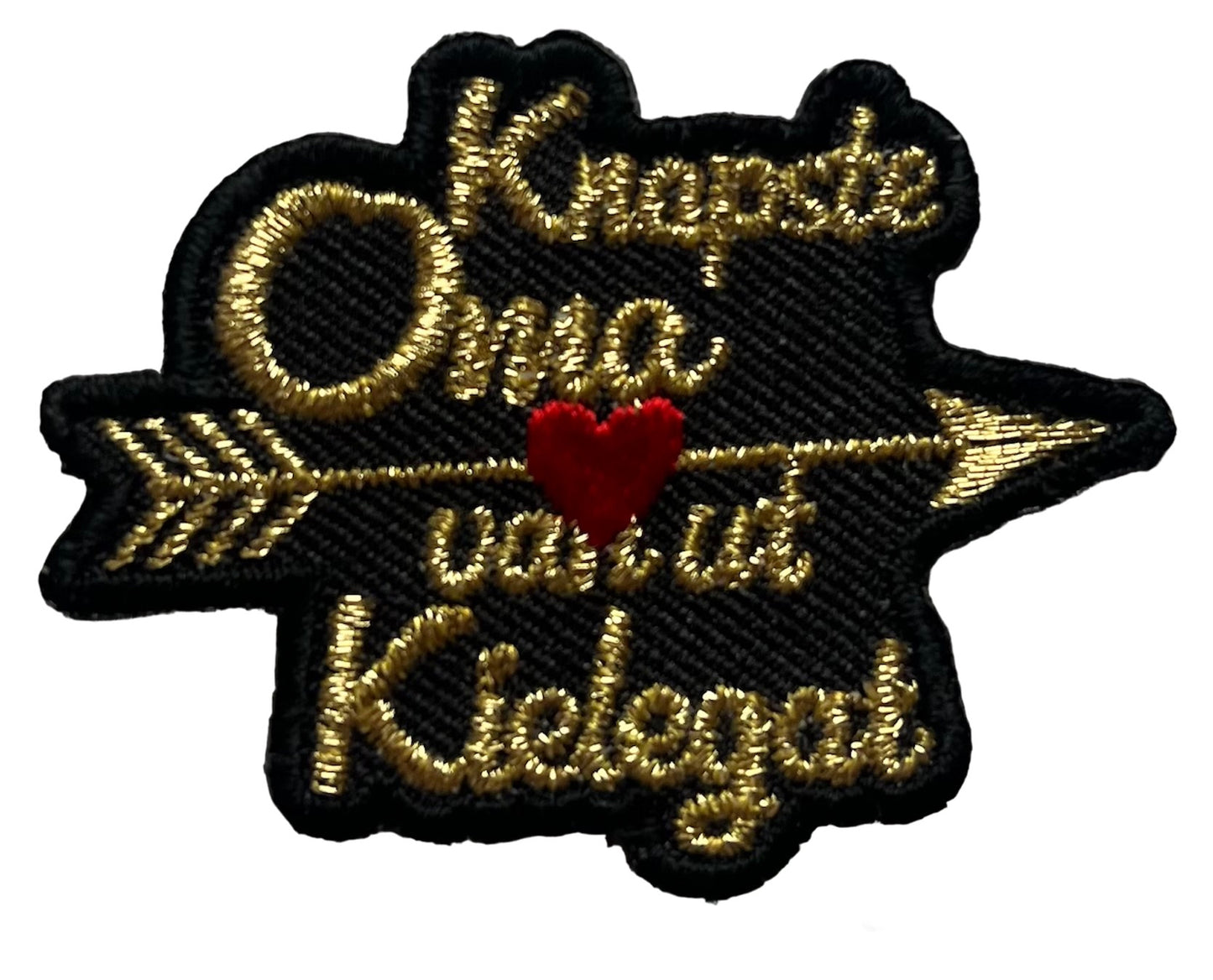 Geborduurd strijkembleem Knapste Oma van ut Kielegat