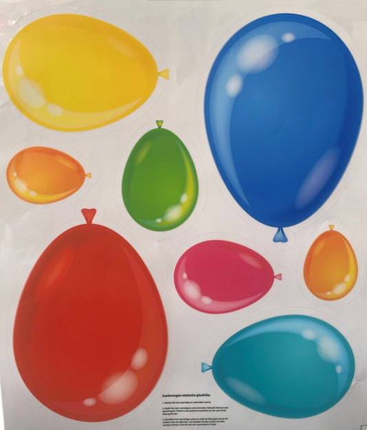 007 Raamfolie Ballonnen assorti